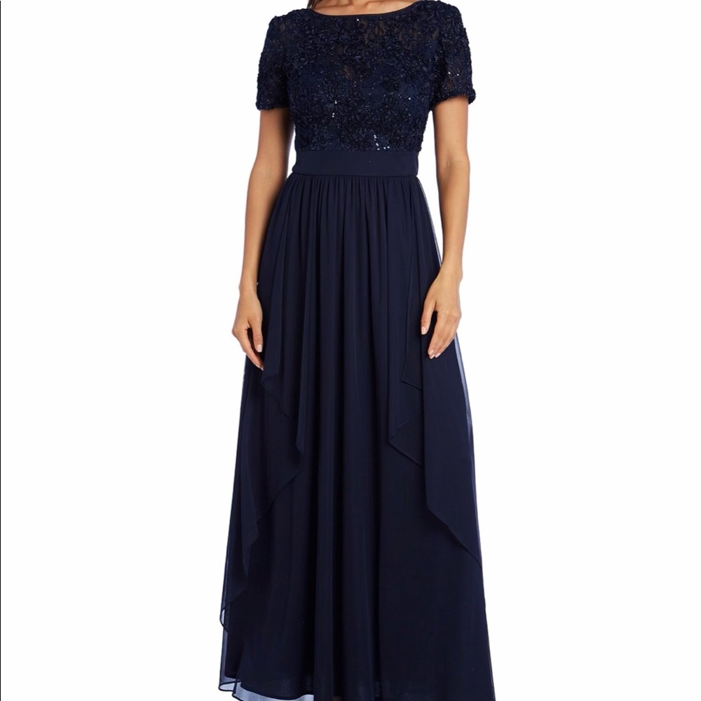 Navy blue long dress. Size 12.